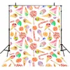Digital Printed Ice Cream Candy Cane Children Photography Backdrop Newborn Baby Shower Props Kid Birthday Party Studio Backgrounds 5x7ft