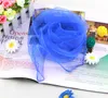 60*60cm 70*70cm Small Square Scarves Imitated Silk Chiffon Solid Color Dance Show New Candy Colors Windproof Women Scarves 20 Colors