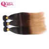 Ombre-Haarverlängerungen, brasilianisches glattes Haar, Webart # 1B 4 27, Honigblond, Ombre-Farbe, brasilianisches reines Menschenhaar, 3 Stück