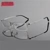 도매 - 차단 티타늄 Eyeglass 울트라 가벼운 무게 프레임 광학 프레임 안경 남성 절반 림 안경