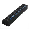 Novo Design HUB USB 3.0 Super Velocidade 5Gbps 7 Portas USB 3.0 HUB USB Splitter Com Interruptor On / Off Platooninsert Para Periféricos De Computador RH