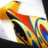 Q20 Pattern Orange Yellow Blue Navy Mens Ties Necktie 100% Silk Printing Handmade New