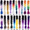 10 unids Ombre Kanekalon trenzado de pelo en dos tonos trenzas sintéticas Extensiones de cabello de calidad superior de ganchillo trenzado de pelo 24 pulgadas 100 g / pcs envío gratis