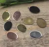 Boyute 50 stks Fit 13 * 18mm 18 * 25mm Hot Koop Oval Cabochon Instellingen 6 Kleuren Geplated DIY Hanger Blank Base