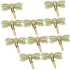 10 st Dragonfly Badges Patches för kläderjärn Broderad Patch Applique Iron Sy på Patch Sewing Tillbehör för DIY kläder
