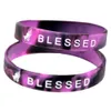 1PC Blessed Silicone Wristband Swirl Color Flexible And Strong Perfect To Use In Any Benefits Gift