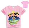 Summer boys clothes kids tshirt boy 2017 fireman sam clothes cartoon short sleeves children fireman sam boys t shirt girls tops8183860