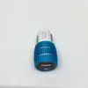 Real es ist 1A Dual USB Auto Ladegerät Blaues Licht LED Aluminiumlegierung Metall Adapter für Smartphone 200 teile / los