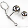 Stainless Steel Hollow Hook Anal Ball with Cock Ring Men Anal sex Plug Chastity Device Double Balls Styling Tools Butt Toys Female Chastity