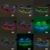 Led Party Lighting Glasses Fashion El Two-Color Glowing Glasses Xmas Birthday Halloween Neon Party Bar Costume Decor Supplies WX-G13