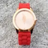 Fashion Brand Watches Women Girl Men Clover 3 Leaves Leaf Style Silicone Strap Analog Quartz Wrist Watch A14