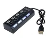 USB Hub Splitter, Creatieve 4 Mond, Hoge snelheid 2.0USB HUB Onafhankelijke schakelaar