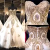 2021 Sweetheart Quinceanera Jurken Baljurken Tiers Tule met Gold Applicaties 15 Sweet Prom Party-jurken Custom Pageantant-jurken