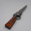 AK47 Gun Shaped Hunting Knife 440 Steel Blade Rosewood Handle Tactical Folding Knives Camping Multifunction Survival Knife EDC Too3410886