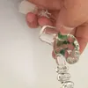 3,7 pollici Skull Glass Carb Cap dabber Crossbones Style Vetro spesso con Clear Blue Green per Bong Water Pipes Oil Rig