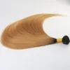 Couleur 1B/27 fraise blond cheveux tisse brésilien droit Extensions de cheveux humains 100 g/pièce Remy cheveux paquets