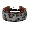 Partihandel - Kvinnans retro brun läderarmband Högkvalitativt leopardmönster Mjukt behagligt sommartillbehör för kvinnan