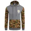 Camuflagem Exército Mens Hoodies Homens Pulôver Pullover Capuz Chapúsculas Homens Slim Fit Sweet Men size S-XXL