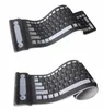 Teclado suave de silicona inalámbrico portátil de 2,4G, teclado plegable Flexible impermeable de 107 teclas, teclado de goma de bolsillo para PC y portátiles