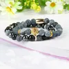 Top Qualité Bijoux En Gros 8mm Tiger Eye Stone Perles Intempéries avec PVD Plaqué Tête De Lion Bracelets Pour Hommes