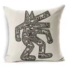 Keith Haring Coussin Cover Modern Home Decor Throw Base Wired Aiche Siège Vintage Nordic Coussin pour canapé Oreiller décoratif CO9355425