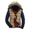 Vente en gros - Mode Hommes Fourrure À Capuchon Parka Slim Fit Épais Chaud Vestes D'hiver Pour Homme Taille M-XXXL Casual Puffer Manteaux Avec Capuche Q2558 /