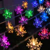 10 M 70LED luzes de Natal floco de neve da lâmpada AC 220 V iluminação do feriado para o exterior / festa de casamento decoração cortina de corda luzes