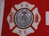 Bannière de drapeau du service d'incendie de New York de 0,9 x 1,5 m pour une utilisation en extérieur et en intérieur.