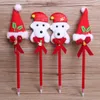 Новый Санта-Клаус творческий шариковая ручка перо рождественские украшения ручка дети Рождественский подарок рождественские товары оптом