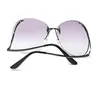 Fashion Vintage Round Rimless Clear Oversized Sunglasses Women Brand Designer Sun Glasses Metal Frame Retro Gradient Shades UV400 8203396