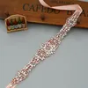 Artesanal de Ouro Rosa Strass Apliques de Casamento Cinto de Cristal Claro Costura em Caixilhos de Noiva Vestidos de Casamento Caixilhos de Noiva Acessórios T17