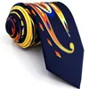 Q20 Pattern Orange Yellow Blue Navy Mens Ties Necktie 100% Silk Printing Handmade New