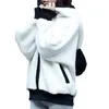 Women's Hoodies & Sweatshirts Wholesale- Winter 2021 Korean Lovely Zipper Panda Plush Sleeve Female Students Outwear Plus Size 1