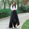 Fashion High Low Skirts With Bow Black Real Image Party Skirts A-Line Ruffle Custom Made Beautiful Skirts For Young Girls 2017 New Arrival