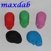 Skull Shape 15ml Non-stick Silicone Container Food Grade Silicone Customized Containers Small Slick Skull Screw Top NonStick Silicone Jar