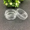 3Gram Clear Empty Sample Jar Round Shape 3ML Cosmetic Face Cream Transparent Plastic Jars Gift Container White Clear Lid