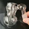 Testa a bolla in vetro zucca color point, accessori per bong in vetro