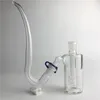 DIY Smoking Glass Bong Ash Catchers 14mm 14.4mm with Glass Straw Tube J-Hook Adapter Plastic Keck Clips for Water Pipes