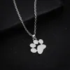 MIC 20pcs Clavicle necklace Cute Dog Paws Small Pendant Cavicle Necklace