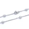 Rostfritt stål Anklets Mode Smycken Ankel Armband Smooth Beads Charm Vattentät 9 "10" 11 "Partihandel