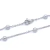 Azullets de aço inoxidável Moda Jóias Tornozelo Pulseira Liso Beads Charme impermeável 9 "10" 11 "Atacado Oferta de fábrica