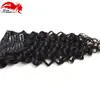 Hannah Clip riccio profondo nelle estensioni dei capelli umani 10pcs 140 g Clip nelle estensioni dei capelli Mongoli Deep ricci di capelli umani clip ins304a