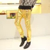 Groothandel - 2015 HIP HOP Heren Zwart Lederen Broek Faux Lederen PU Materiaal Zwart Kleur Motorfiets Skinny Faux Lederen Broek