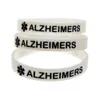 1PC ALZHEIMERS Silicone Rubber Wristband for Elder Carry This Message As A Reminder in Daily Life