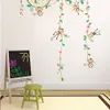 Monkeys Height Measure Wall Stickers For Kids Rooms Butterfly Garden fence flower baseboard sticker Nursery Room Decor Poster