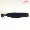 Indian Human Hair Weave 3 buntar Silky Straigh Obehandlat Virgin Haft Weft Weaving Extension Gratis frakt USPS