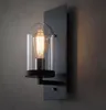 Hall trevlig industriell vägglampa ljus glas diy belysning hem café konst inomhus vägglampor