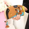 Fashion Women Cute Puppy Wallet Cartoon Dog PU Leather Women Purse Ladies Clutch Zipper Long Card Holder Free Shipping