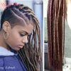 14,18 inç Sentetik Saç Örgü Yumuşak Dreadlocks Faux Locs Tığ Örgüler Syntheitc Saç Uzatma Fastshipping Dread Düz Örgüler