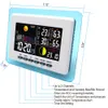 Freeshipping LED Digital Wireless Weerstation Indoor / Outdoor Temperatuur Vochtigheid RCC DCF Radio Gecontroleerde Klok Datum Kalender Barometer